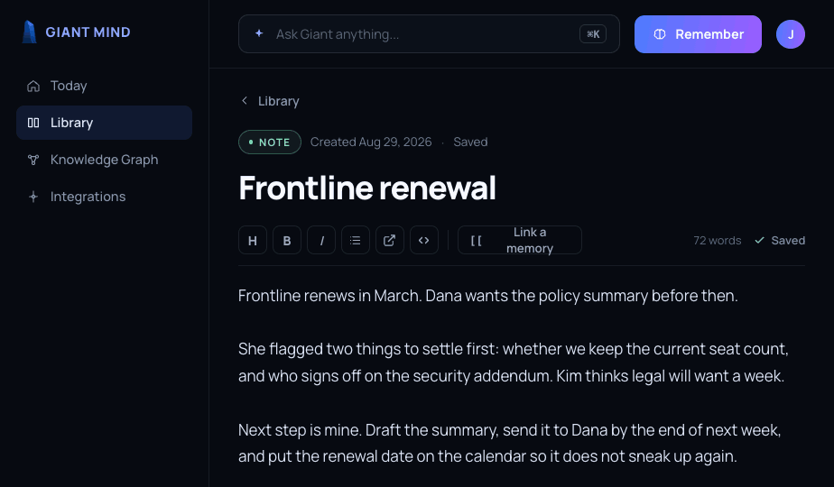 Screenshot: the New page editor